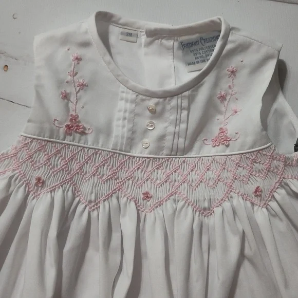 Friedknit Creations By Feltmant Brothers Smocked Dress 3m - Picture 2 of 8